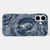 Coques Case-Mate iPhone Motif Abstrait bleu et blanc (Verso (horizontal))