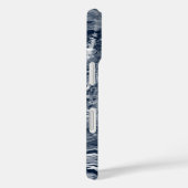 Coques Case-Mate iPhone Motif Abstrait bleu et blanc (Verso / Droite)