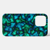 Coques Case-Mate iPhone Motif Abstrait bleu et vert (Verso (horizontal))
