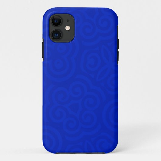 Coques Case-Mate iPhone Motif abstrait bleu-foncé (Dos)