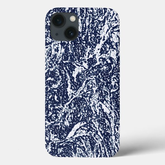 Coques Case-Mate iPhone Motif Abstrait bleu foncé (Verso)