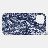 Coques Case-Mate iPhone Motif Abstrait bleu foncé (Verso (horizontal))