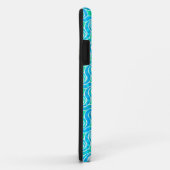 Coques Case-Mate iPhone motif Abstrait - Bleu, Jade vert & Blanc (Dos/Droite)