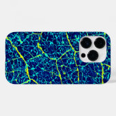 Coques Case-Mate iPhone Motif Abstrait bleu/jaune (Verso (horizontal))