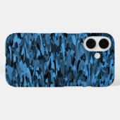 Coques Case-Mate iPhone Motif Abstrait Bleu Noir (Verso (horizontal))