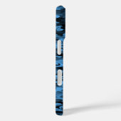 Coques Case-Mate iPhone Motif Abstrait Bleu Noir (Verso / Droite)