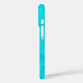 Coques Case-Mate iPhone Motif Abstrait bleu turquoise (Verso / Gauche)