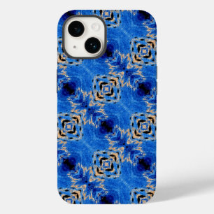 Coque Pour iPhone 14 motif Abstrait, Blue Horizon,