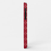 Coques Case-Mate iPhone motif abstrait brillant sur rouge (Dos/Gauche)