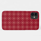 Coques Case-Mate iPhone motif abstrait brillant sur rouge (Dos (Horizontal))
