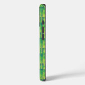 Coques Case-Mate iPhone Motif Abstrait Damier Vert Bleu (Verso / Gauche)