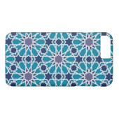 Coques Case-Mate iPhone Motif abstrait dans bleu et gris (Dos (Horizontal))