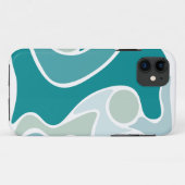Coques Case-Mate iPhone motif Abstrait dans les tons bleus (Dos (Horizontal))