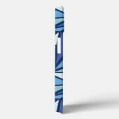 Coques Case-Mate iPhone Motif Abstrait de glace bleue (Verso / Droite)