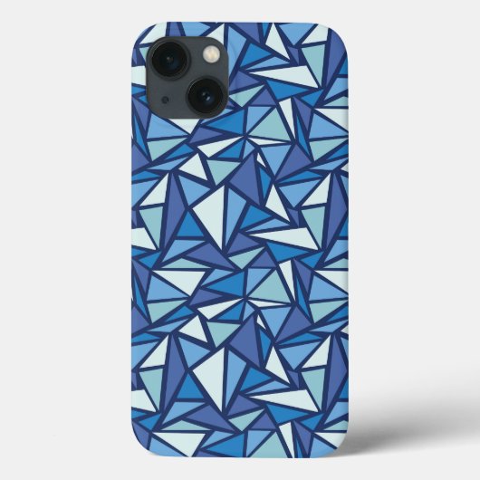 Coques Case-Mate iPhone Motif Abstrait de glace bleue (Verso)