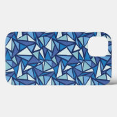 Coques Case-Mate iPhone Motif Abstrait de glace bleue (Verso (horizontal))