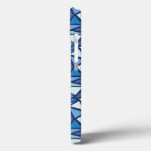 Coques Case-Mate iPhone Motif Abstrait de glace bleue (Verso / Gauche)