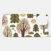 Coques Case-Mate iPhone Motif Abstrait de la forêt d'automne (Verso (horizontal))