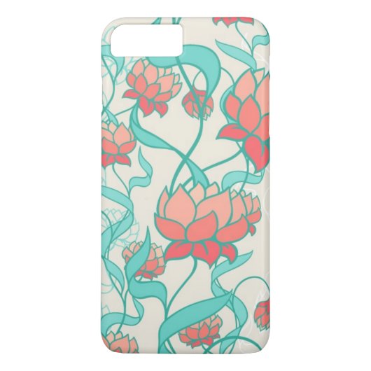Coques Case-Mate iPhone Motif abstrait de Lotus (Dos)