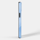 Coques Case-Mate iPhone Motif Abstrait de Marbre Bleu Clair (Verso / Droite)