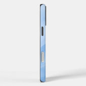 Coques Case-Mate iPhone Motif Abstrait de Marbre Bleu Clair (Verso / Droite)