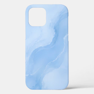 Case-Mate iPhone Case Motif Abstrait de Marbre Bleu Doux