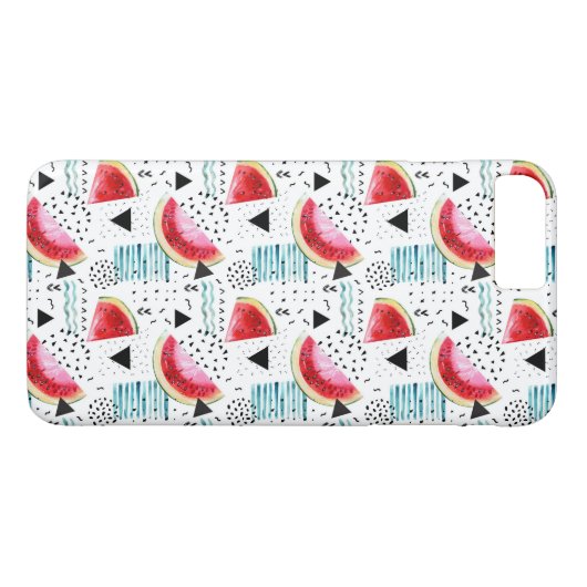 Coques Case-Mate iPhone Motif abstrait de pastèque (Dos (Horizontal))