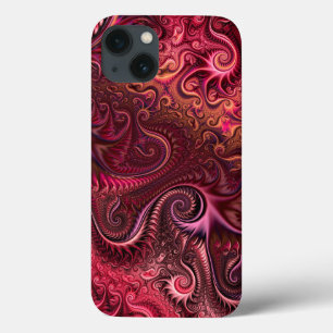 Case-Mate iPhone Case Motif Abstrait de spirale carmin bordeaux coloré