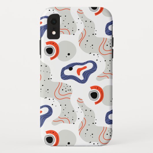Coques Case-Mate iPhone Motif Abstrait des tourbillons et des cercles (Dos)