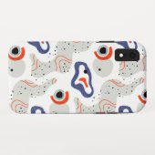 Coques Case-Mate iPhone Motif Abstrait des tourbillons et des cercles (Dos (Horizontal))