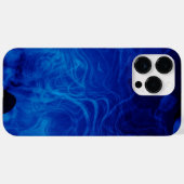 Coques Case-Mate iPhone Motif abstrait dramatique bleu électrique (Verso (horizontal))
