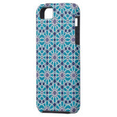 Coques Case-Mate iPhone Motif Abstrait En Bleu Et Gris (Dos gauche)