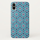 Coques Case-Mate iPhone Motif Abstrait En Bleu Et Gris (Dos)