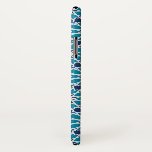 Coques Case-Mate iPhone Motif Abstrait En Bleu Et Gris (Dos/Droite)