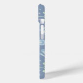 Coques Case-Mate iPhone Motif Abstrait Floral Bleu (Verso / Gauche)