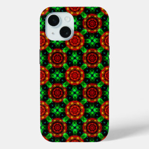 Coque Pour iPhone 15 Motif Abstrait Floral Moderne Bohème Élégant #504