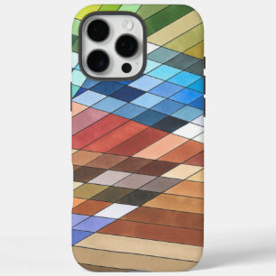 Coques iPhone 16 Pro Max Motif abstrait géométrique peint à la main