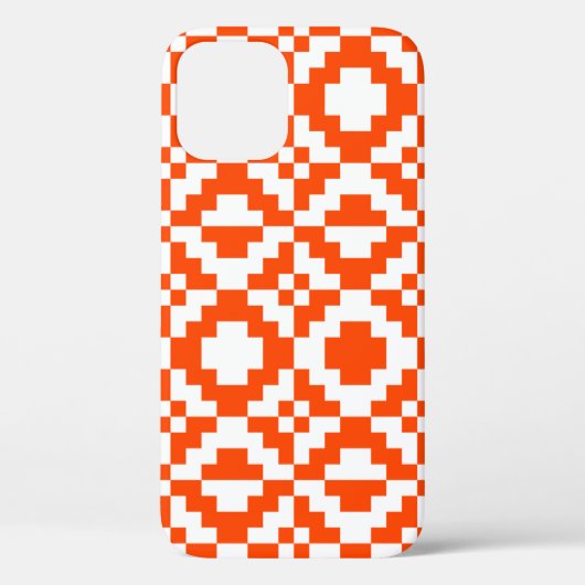 Coques Case-Mate iPhone motif Abstrait géométrique pixelisé transparent. M (Verso)