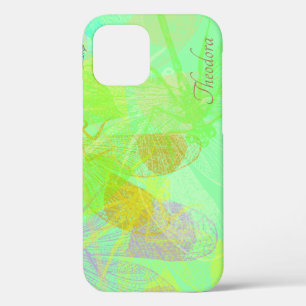 Case-Mate iPhone Case Motif Abstrait Gold Dragonfly Blue Pastel