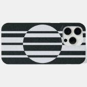 Coques Case-Mate iPhone Motif Abstrait gris et blanc (Verso (horizontal))