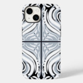 Coques Case-Mate iPhone Motif Abstrait gris noir blanc (Verso)