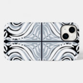 Coques Case-Mate iPhone Motif Abstrait gris noir blanc (Verso (horizontal))
