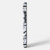 Coques Case-Mate iPhone Motif Abstrait gris noir blanc (Verso / Gauche)