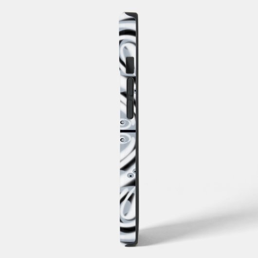 Coques Case-Mate iPhone Motif Abstrait gris noir blanc (Verso / Gauche)