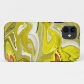 Coques Case-Mate iPhone Motif abstrait jaune (Dos (Horizontal))