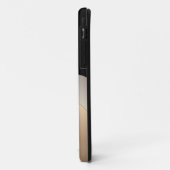 Coques Case-Mate iPhone Motif Abstrait métallique moderne avec Monogramme (Dos/Gauche)