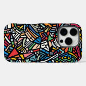 Coques Case-Mate iPhone Motif abstrait moderne (Verso (horizontal))