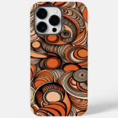Coques Case-Mate iPhone Motif Abstrait moderne Peach Orange (Verso)