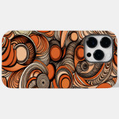 Coques Case-Mate iPhone Motif Abstrait moderne Peach Orange (Verso (horizontal))