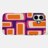 Coques Case-Mate iPhone Motif Abstrait moderne rétro du milieu du siècle (Verso (horizontal))